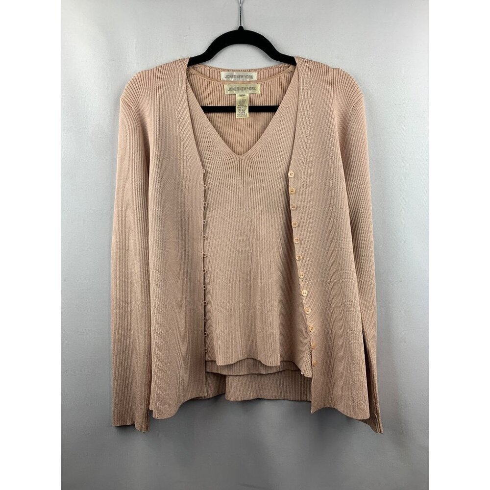 Women's Jones New York Pink Tank & Cardigan Set Size M